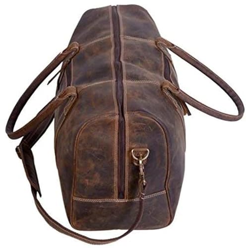 FR Fashion Co. 20" Men's Vintage Distressed Buffalo Leather Duffle Bag2