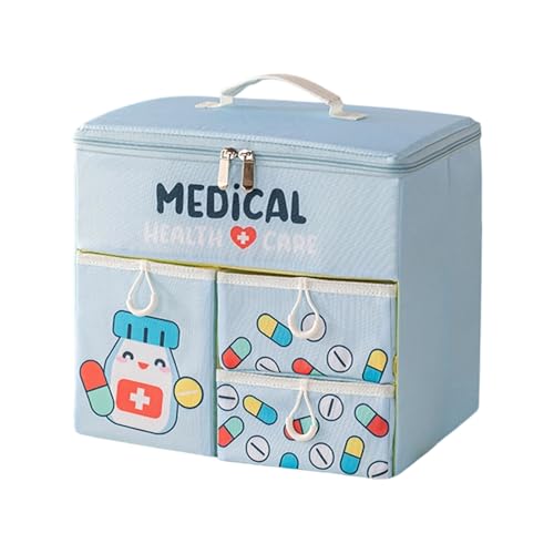 Organiseur de médicaments pliable à tiroirs compact pour maison