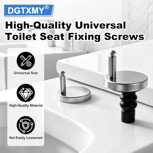 2 Pièces Fixation Abattant WC, Fixation Lunette WC, Vis Inox Universel – vue 3