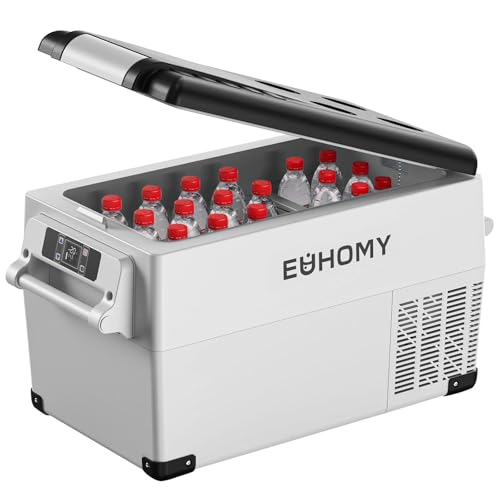 EUHOMY �ԍڗ①�� 35L ��e�� �|�[�^�u���①�� 2���Ɨ����[ -20���`20�� �}���Ⓚ �u�o�X�P�b�g�E�d�؂�t���v �R���v���b�T�[�� LED�ɓ��� MAX/ECO���[�h 3WAY�d���Ή� AC100V DC12V/24V �ȃG�l 42dB��