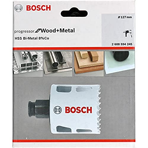 Image of BOSCH Bi-Metal Hole Saw (for Wood and Metals, 8% Cobalt Alloy, Progressive Tooth Design, Ø 127 mm, Accessory Drills)