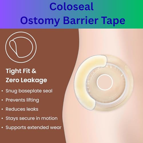 Image of OA102C, Ostomy Barrier Adhesive, C-Type Elastic Barrier Tape, Fix Urine /Stool Collection Bag, Ostomy Support Tape (Pack of 20)