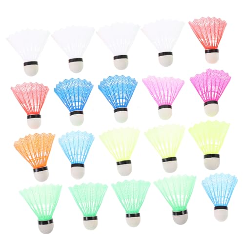 KICHOUSE Plastic Badminton Shuttlecocks Balls for Outdoor Play and Training Activities Durable and Lightweight Badminton Accessories Mixed Colors