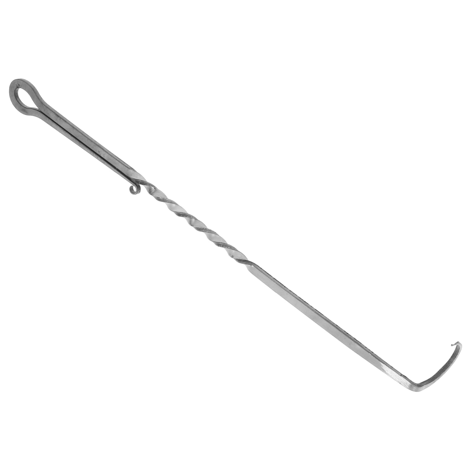 HEMOTON Food Flipper Turner Bbq Meat Hook Easy Flip Design Stainless Steel for Ribs Chicken Hot Dogs Grilling