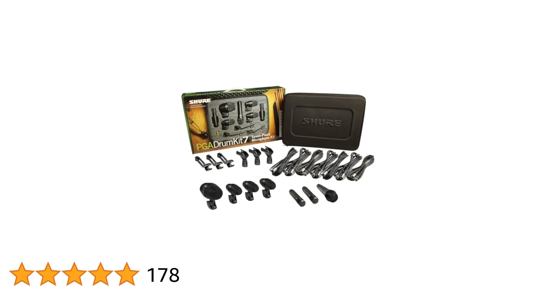 Shure PG Alta™ ドラム用マイクロフォン7本キット ケース付き Shure PG Alta™ ドラム用マイクロフォン7本キット ケース付き