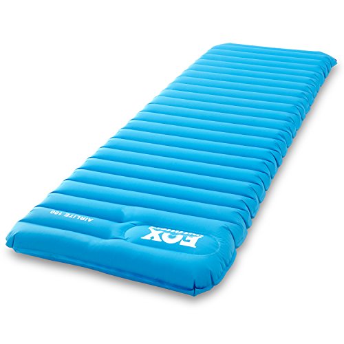 Fox Outfitters Airlite Sleeping Pad for Camping, Backpacking, Hiking. Quick Inflating Design with Built-in Pump.