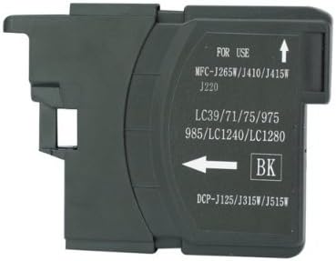 Refillable Black-Color Ink Cartridge for Brother LC39/LC985BK+ by ThaiPremiumHouse