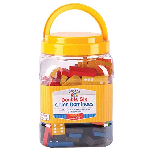 Set de 168 Dominoes Double Six de madera multicolor miniatura 2