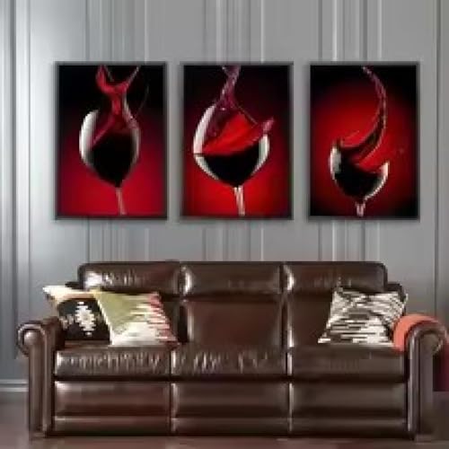 Impression sur toile de qualité supérieure danse du vin rouge encadrée