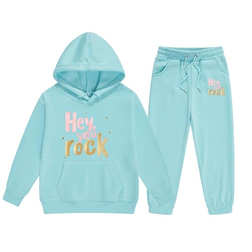 Ensemble enfant à capuche et pantalon manches longues bleu en coton