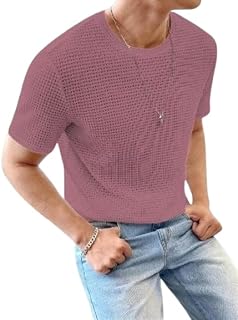 Men Trendy Box Stripes Half Sleeves Comfortable, Breathable, Lightweight, Skin Friendly T-Shirt Price In India