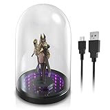 ECHZOVE Acrylic Dome Display Case with LED Lights – Dustproof Clear Storage Box Protector for Collectibles, Amiibo Mario, Funko Pop Figures, Blind Box Toys, Mini Action Figures