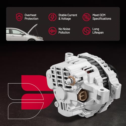 Image of BDFHYK Alternator Compatible with Acura RSX 2002-2006 2.0L L4,Compatible with Honda CR-V 2002-2006 2.4L L4 Replace 90-27-3315N,90-27-3315,1-2530-01MI,31100-PND-004