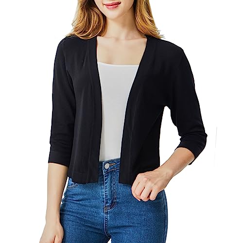 Ciormis 2024 Shrug Cardigan for Dress-3/4 Sleeve Women's Cropped Shrugs Sweater Open Front…