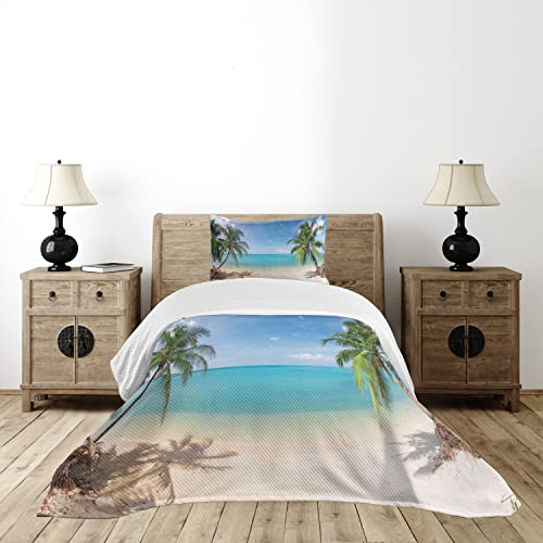Colcha para dormitorio de verano Ambesonne estilo playa tropical 3