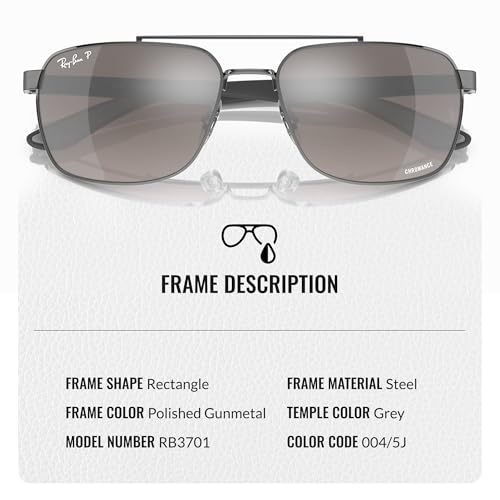 Ray-Ban RB3701 Rectangle Shaped Sunglasses for Men & Women with Official RAYBAN Eyewear Kit3
