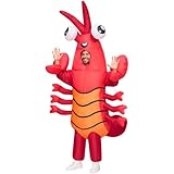 Spooktacular Creations Adults Inflatable Costumes, Full Body Lobster Blow-up Halloween Costumes Featured Huge Pliers for Halloween Cosplay Party, X-Large(75In)