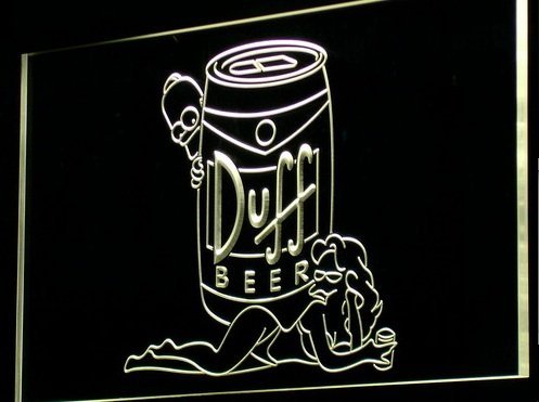 Simpsons Duff Cerveza LED Caracteres Publicidad Neon Cartel Gleb