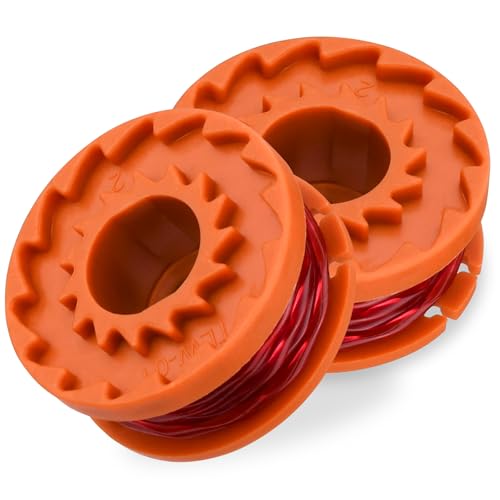 Replacement Strimmer Line Compatible with Worx 2Pcs, Mellbree 3M Strimmer Wire Lawn Mower Strimmer Spool Grass Trimmer Spool Replacement Trimmer Spool Lawn Mower Line