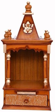 Furniture Wala Wood Wall Hanging Home Temple (teak_30 x 25x 74 cm)