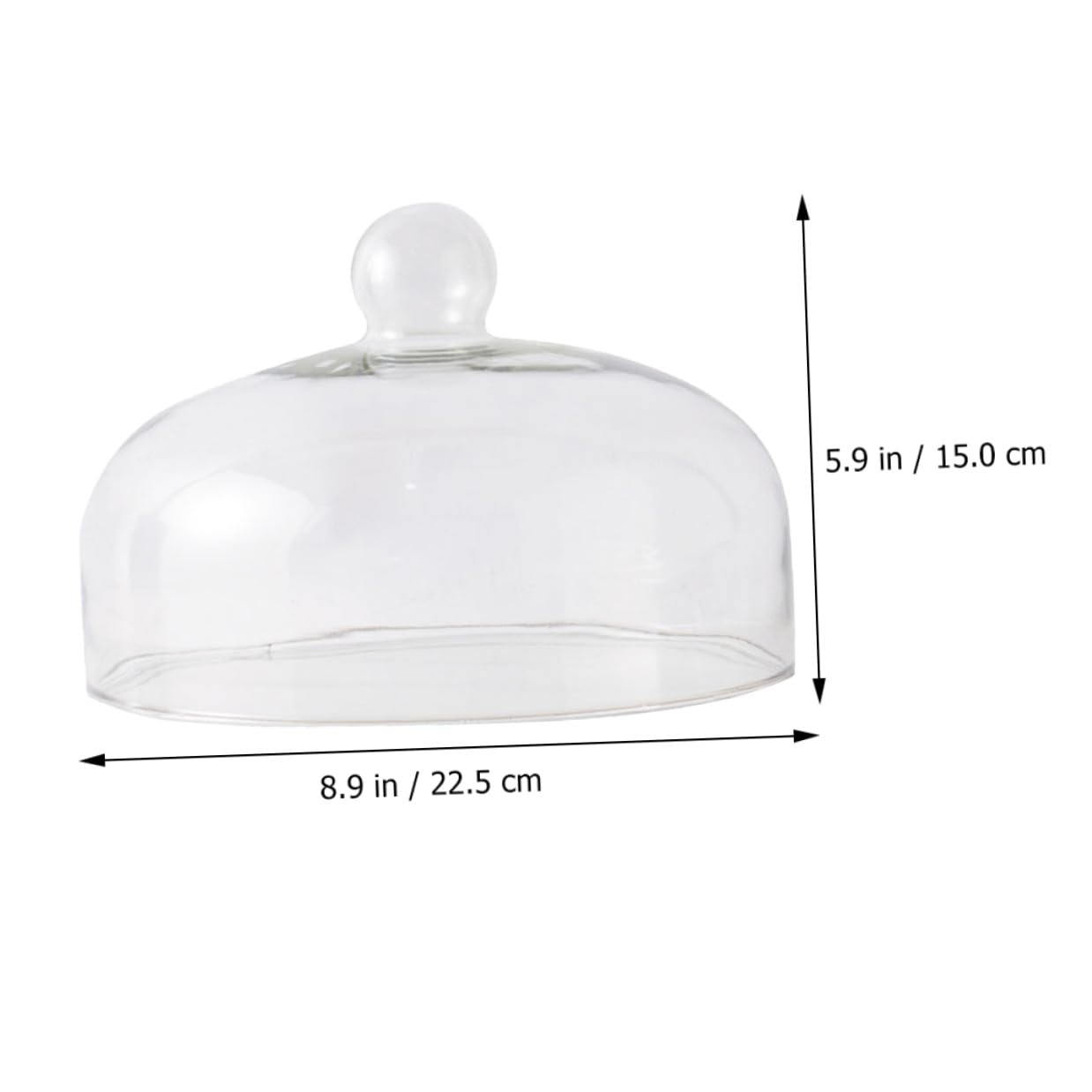Copertura in Vetro Bianco Tonda per Frutta e Snack, Protezione Robusta per Piatti da Dessert e Frutta, Design Semplice e Raffinato per Uso Quotidiano