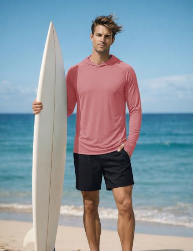 Image of KEFITEVD Men's Sun Hoodie Long Sleeve Fishing UPF 50+ SPF Quick Dry Shirts