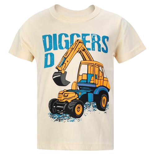 Image of DEEKEY Toddler Boys Shirts Short-Sleeve Little Kids t Shirts Boys' Tops, Tees & Shirts Graphic TEE Age for 2-7 Years 4-Pack