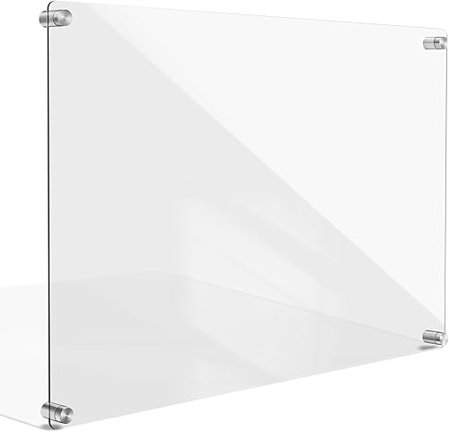 TIANSE Pizarra acrílica de borrado en seco de 24 x 18 pulgadas, tablero de borrado en seco flotante para paredes de oficina, escuela y hogar, 3