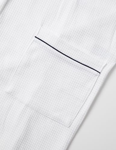 Image of Amazon Essentials Men's Lightweight Cotton Waffle Bath Robe, Mid-Length Loungewear (Available in Big & Tall)