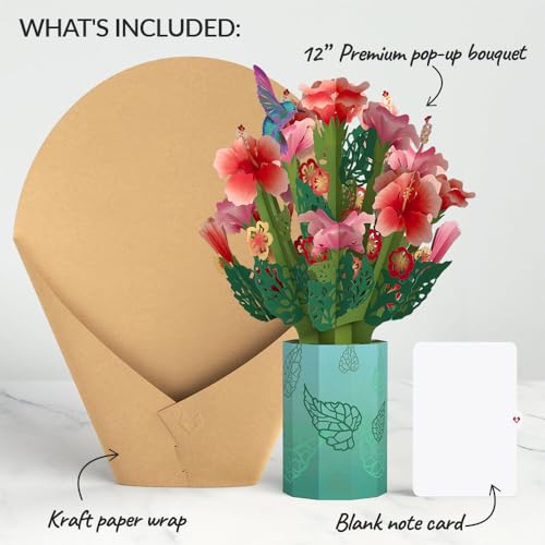 image for Lovepop Everyday Pop-Up Card for Her and Him - 3D Pop-Up Bouquet Greet