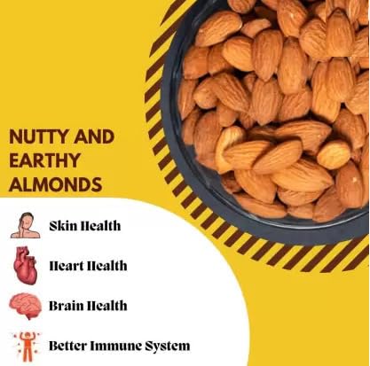 Image of RAJTILAK Premium California Almonds - 10 Gram | Badam Giri | Rich in Protein | High in Fiber | Whole Almonds | Healthy Dry Fruits & Nuts