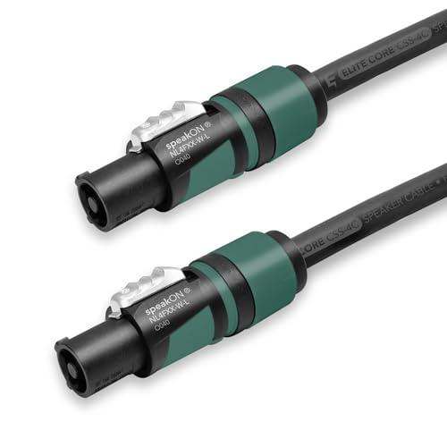 Elite Core CSS-4C-NN 4 Conductor Multipair 13 AWG Speaker Cable w/ Neutrik NL4FX Speakon (2ft.)
