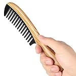 Onedor Buffalo Horn Handmade 100% Natural Green Sandalwood Hair Comb - Anti-Static Sandalwood Scent Natural Hair Detangler Wooden Comb (Wide Tooth) - Image 3