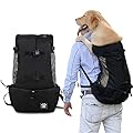 Woolala Dog Backpack Carrier Rucksack Puppy Head Out Front Pack with Waterproof Lining, Small Pet Travel Bag for Hiking Walking Bike