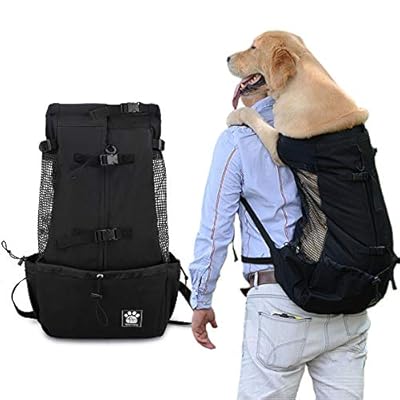 Woolala Dog Backpack Carrier Rucksack Puppy Head Out Front Pack with Waterproof Lining, Small Pet Travel Bag for Hiking Walking Bike
