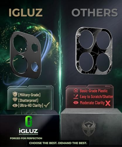 Image of iGluz Compatible with Oneplus 13T / Oneplus 13S Camera Lens Protector (1 Pack) | Premium 9H Tempered Glass Camera Guard | Ultra Clear HD | Scratch Resistant | Case Friendly Fit | Bubble Free Easy Installation