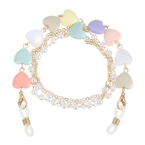 Image of uxcell Beads Eyeglass Chain, Pearl Glasses Strap Eyewear Retainer Chain Around Neck Sunglass Holder for Girls Women