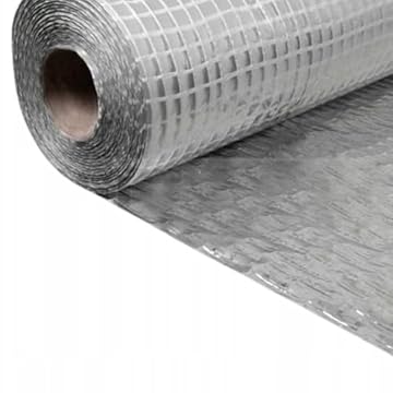 Trade Store Vapour Barrier Membrane VCL - Insulating Aluminium Foil Barrier - Use for Flooring and Roof Insulation - Insulation for Walls - CE Approved (1m x 50m (50 sq/m))