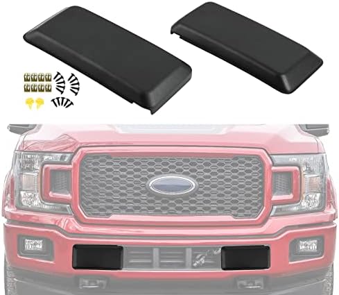 OKPARZ Replacement for Front Left Driver & Right Passenger Side Bumper Guard Pad Cap Inserts End Cover 2018-2020 Ford F150 F-150 JL3Z17E810AB