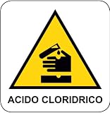 ADESIVO PERICOLO ACIDO CLORIDRICO (120 x 180 mm)