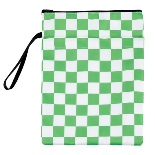 Pochette de livre imperméable verte à carreaux pour éviter les pages cornées et mouillées