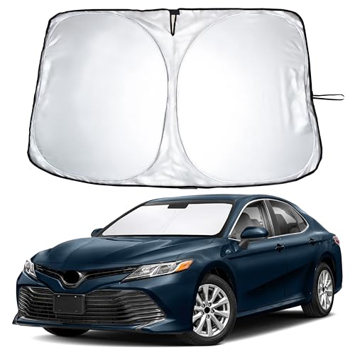 for Toyota Camry 2012-2017 Car Windshield Sunshade -EcoNour 240T Polyester Material Cars Sun Visor Reflector Blocks UV Rays - Foldable Sunshade Interior Protection-Toyota Camry Accessories
