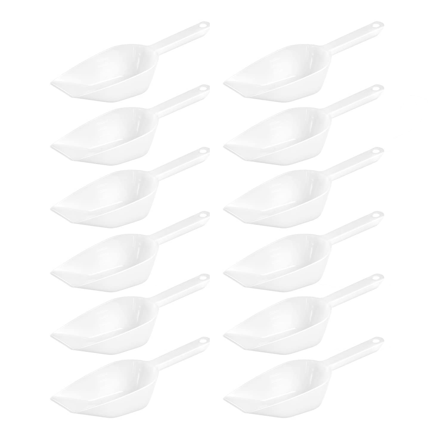 Westmark Baking/Weighing/Filling Scoops, Pack of 12, Capacity: 250 ml Each, Plastic, Halvar, White, 909322E2
