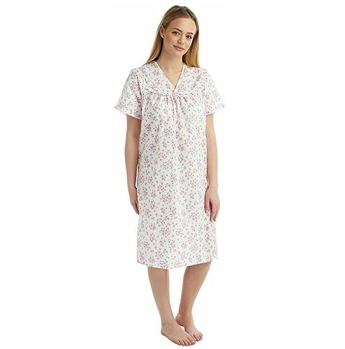 REEVE Womens Nightwear Floral Incontinence Open Back Nightie