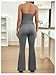 MakeMeChic Women's Maternity Sets 2 Piece Summer Outfits Ruched Tube Top and Pants Pregnancy Matching Set Dark Grey Medium