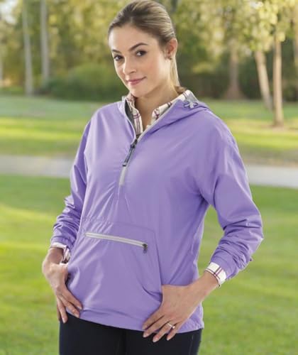 Image of Charles River Apparel Women's Chatham Anorak Jacket | Lightweight wind and water-resistant anorak with soft jersey lining, adjustable hood, and easy everyday coverage.