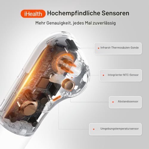 iHealth no-touch stirn-thermometer, digital-infrarot-thermometer für erwachsene und kinder...
