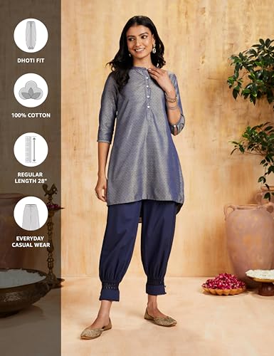 Image of Amazon Brand - Myx Women's Relaxed Cotton Dhoti Pants (Available in Plus Sizes)