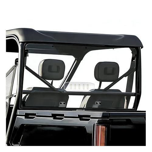 HECASA Rear Windshield Compatible with 2022+ CF Moto U-Force 600 Plastic (PC) Vented Back Window Clear