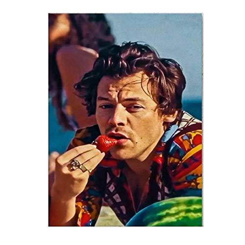 Harry Styles Lienzo británico Impresiones en HD Imagen Cantante y Actres Arte de la pared Pintura Decoración del hogar Póster Sala de estar -50x70cmx1pcs -Sin marco Cover
